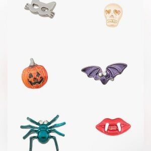 Betsey Johnson Glow in the Dark Stud Earrings Set of 6